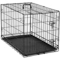 48 Inch Heavy Duty Folding Metal Wire Dog Crate with Double Doors Y21410