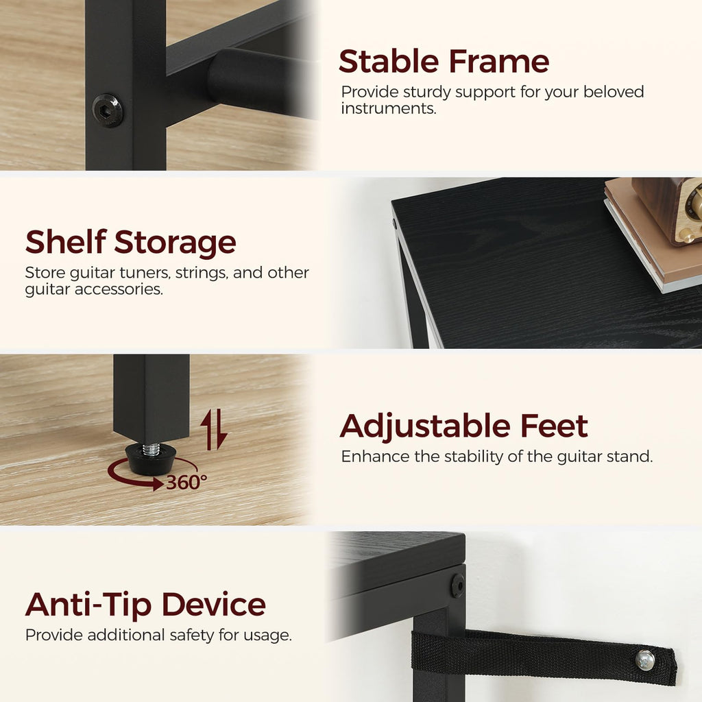 Guitar Stand, Multi-Guitar Rack, AMP Stand, Record Rack F110