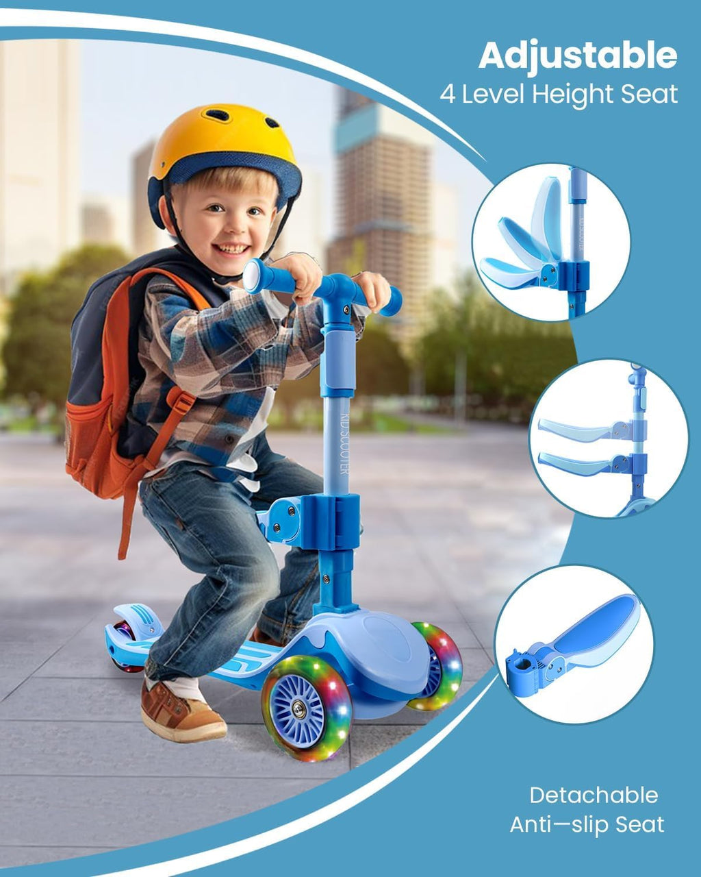 3 Wheel Foldable Kids Scooter with Seat I577