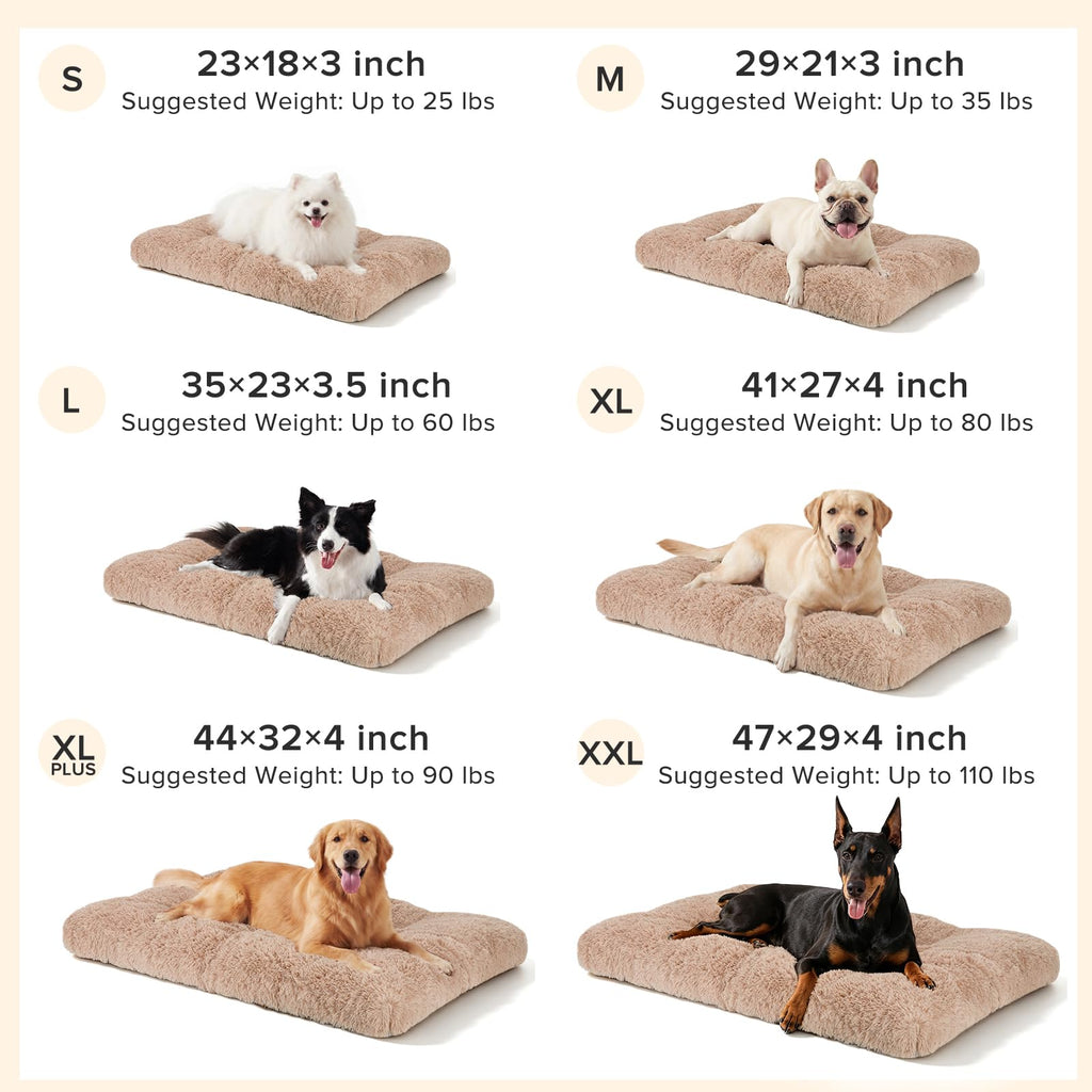 Large Washable Plush Dog Bed Crate Pad Z4358