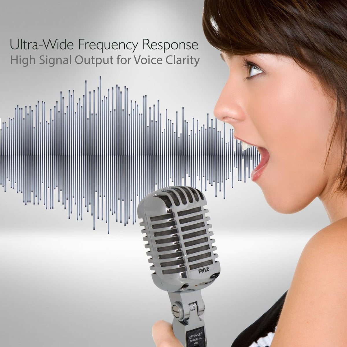 Silver Retro Dynamic Vocal Microphone H303
