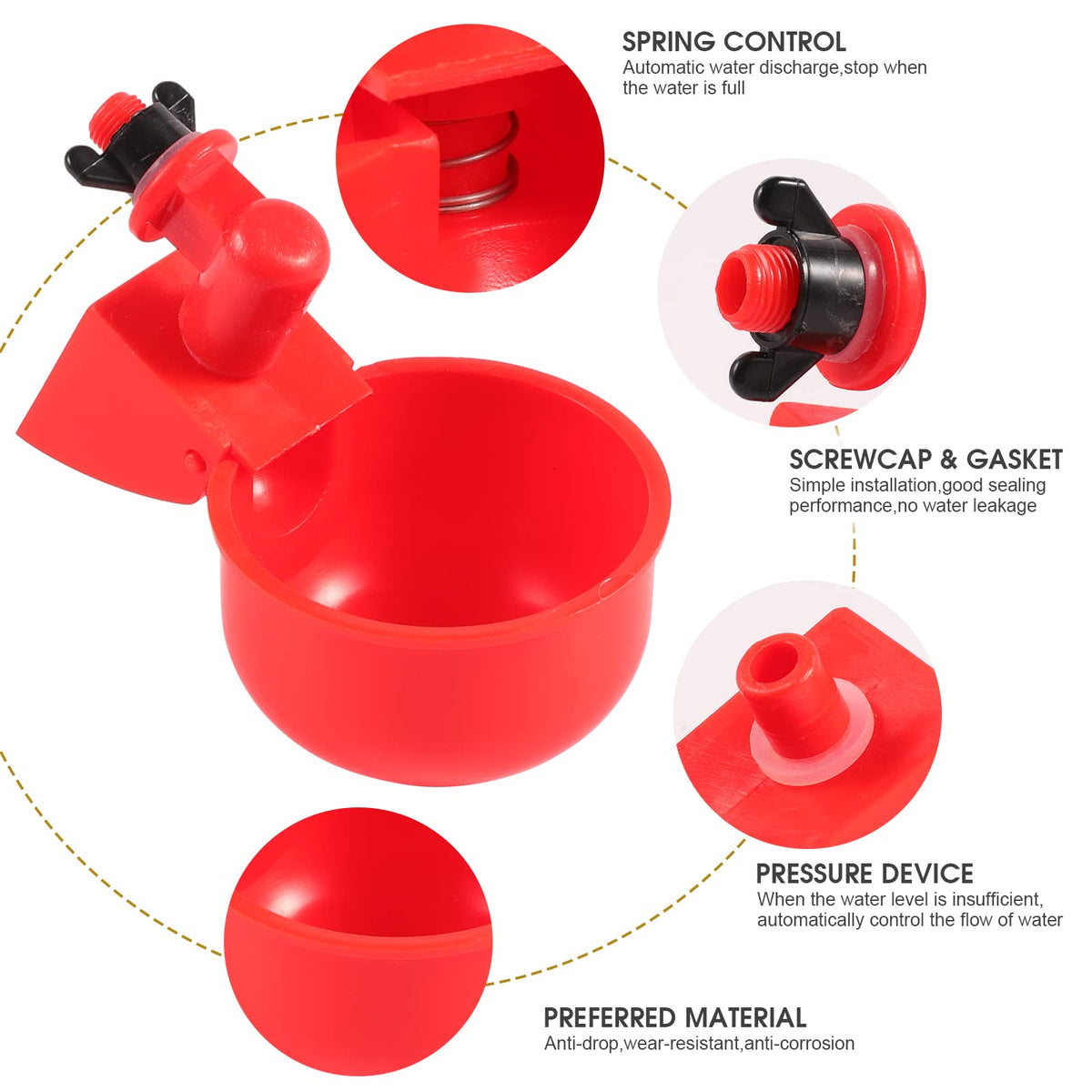 Automatic Poultry Waterer Drinking Bowl K19445