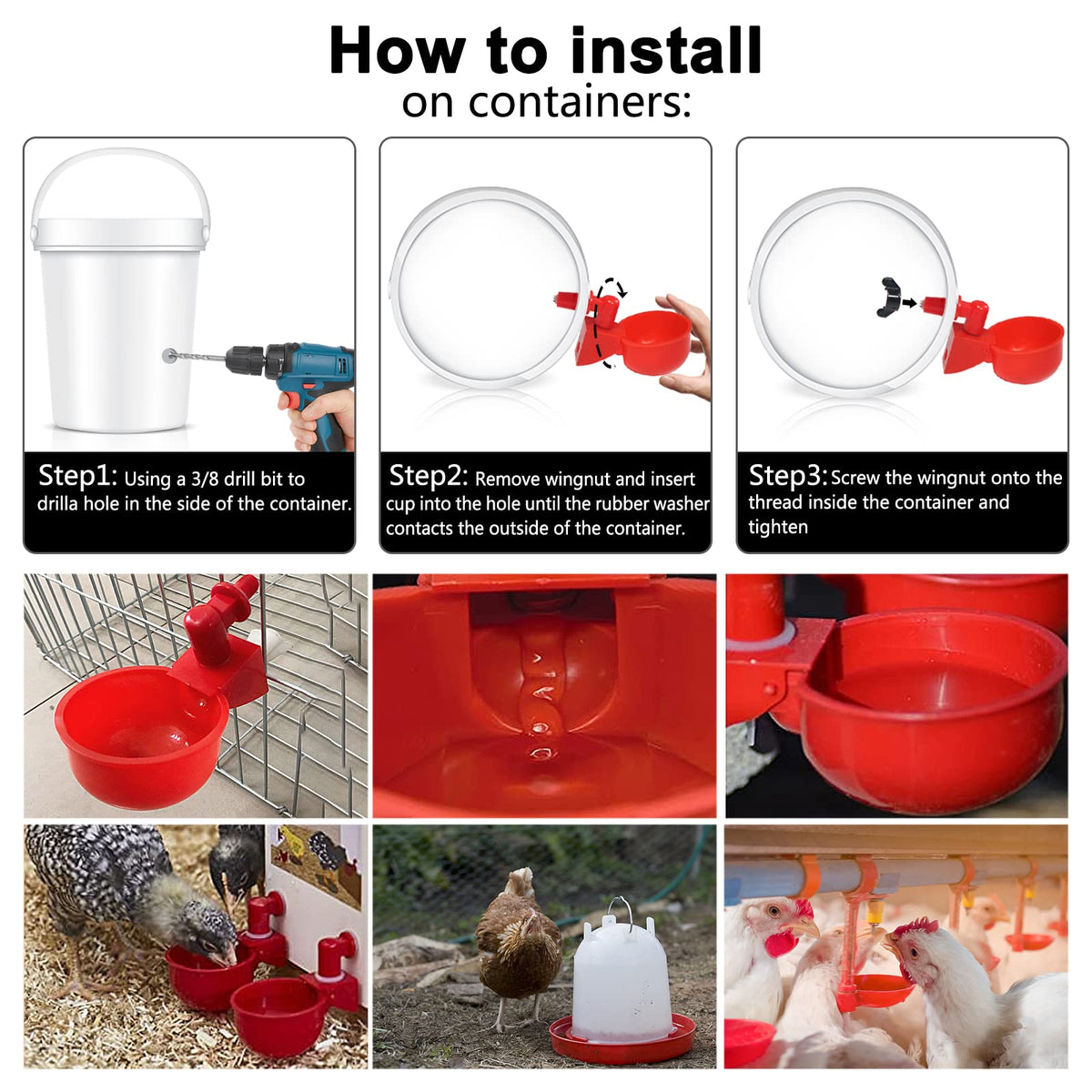 Automatic Poultry Waterer Drinking Bowl K19445