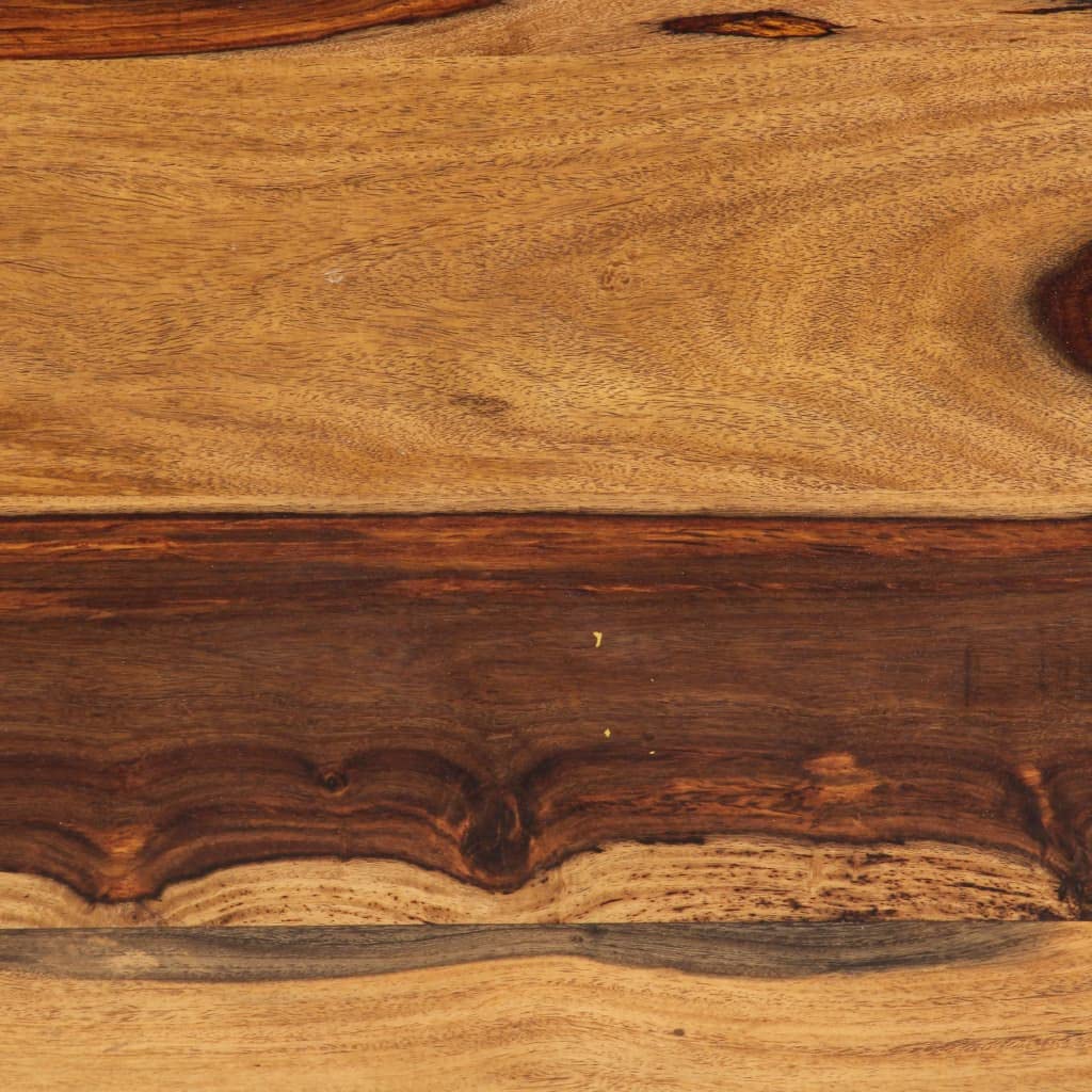 Brown Solid Sheesham Wood Coffee Table with Steel Legs Y849706