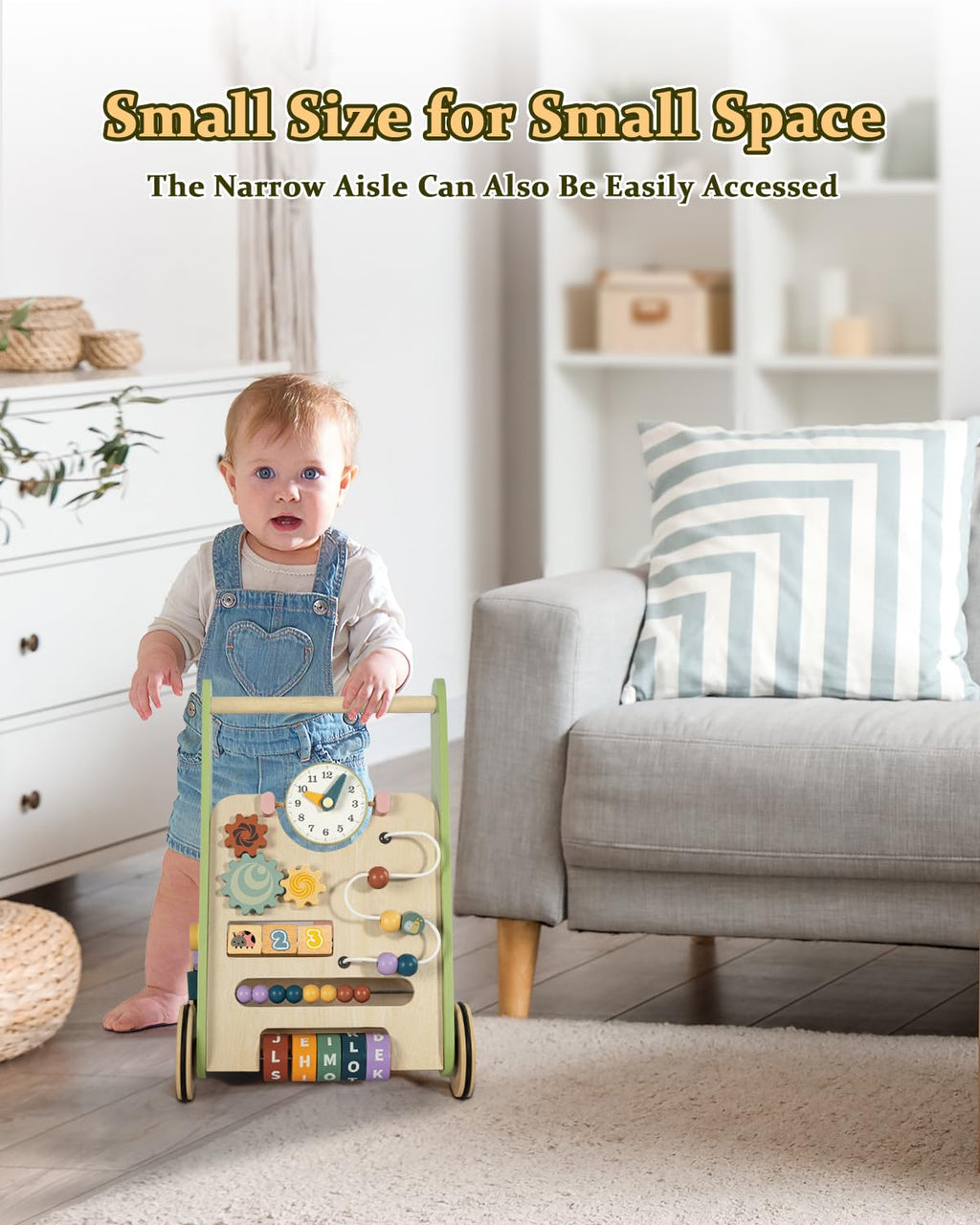 Wooden Push Walker with Wheels K70623