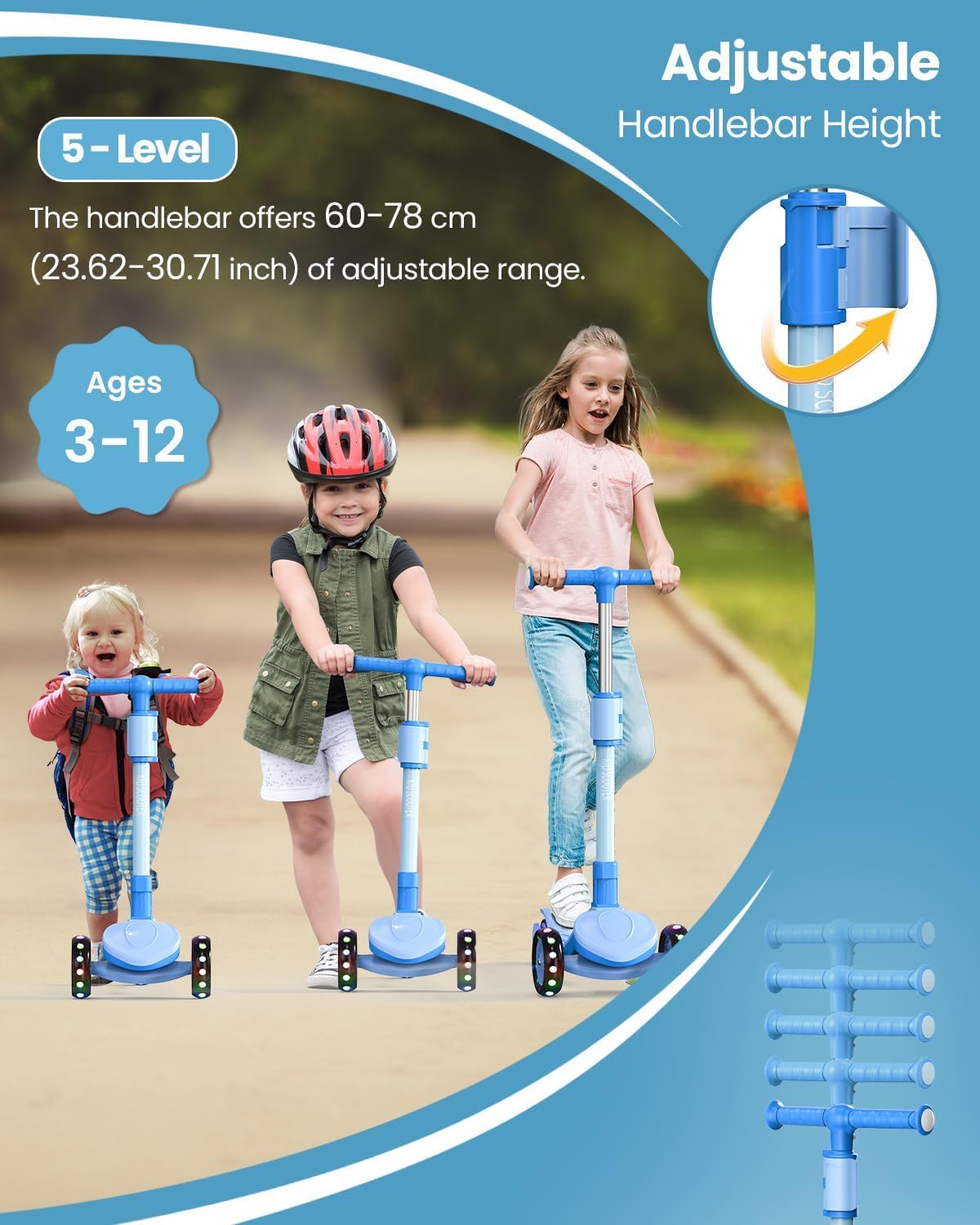 3 Wheel Foldable Kids Scooter with Seat I577
