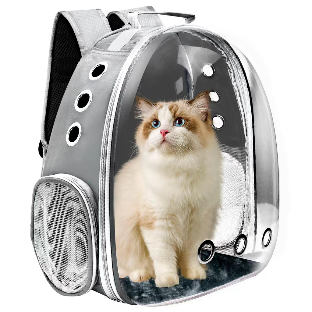 Grey Ventilated Cat Backpack Carrier Y669