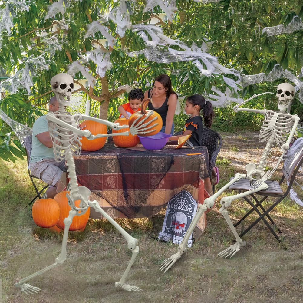 5.9FT Poseable Life Size Skeleton with Movable Joints V594
