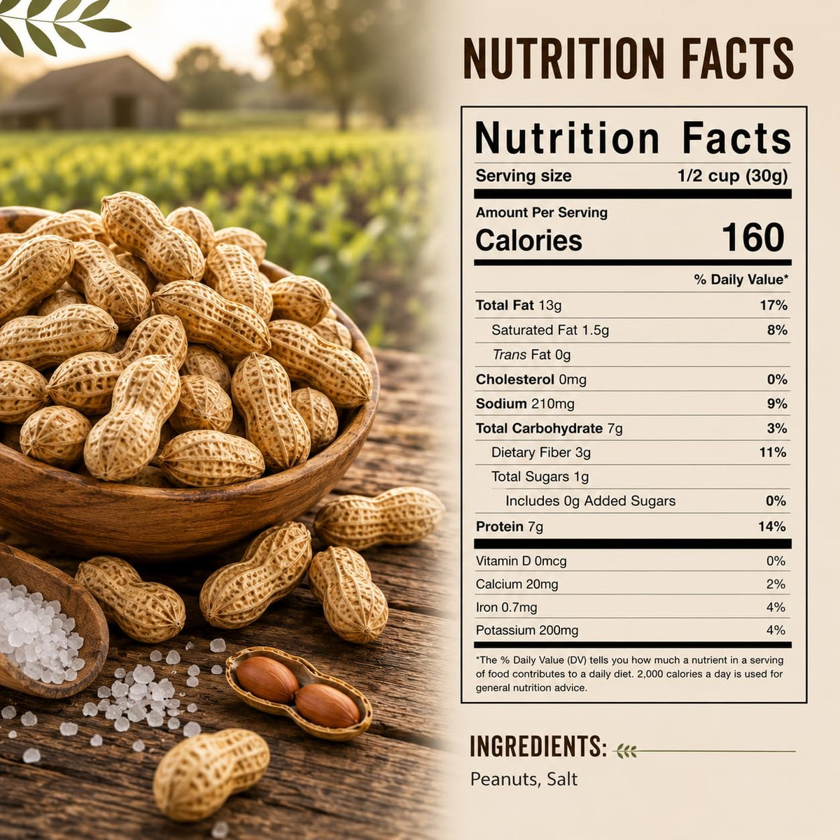 Roasted Salted Peanuts In Shell 4 LB C494172