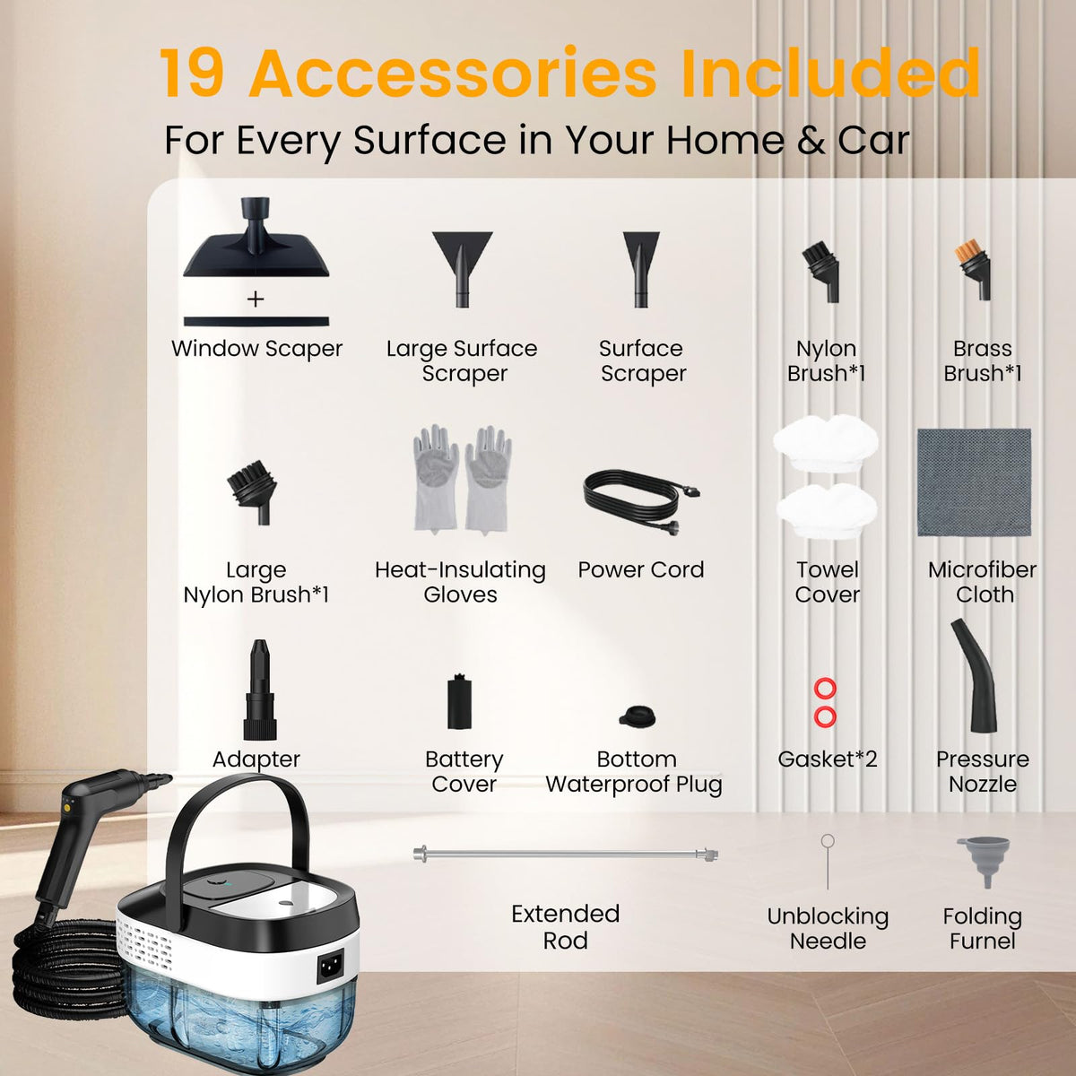 1600ML Handheld Steam Cleaner Y672