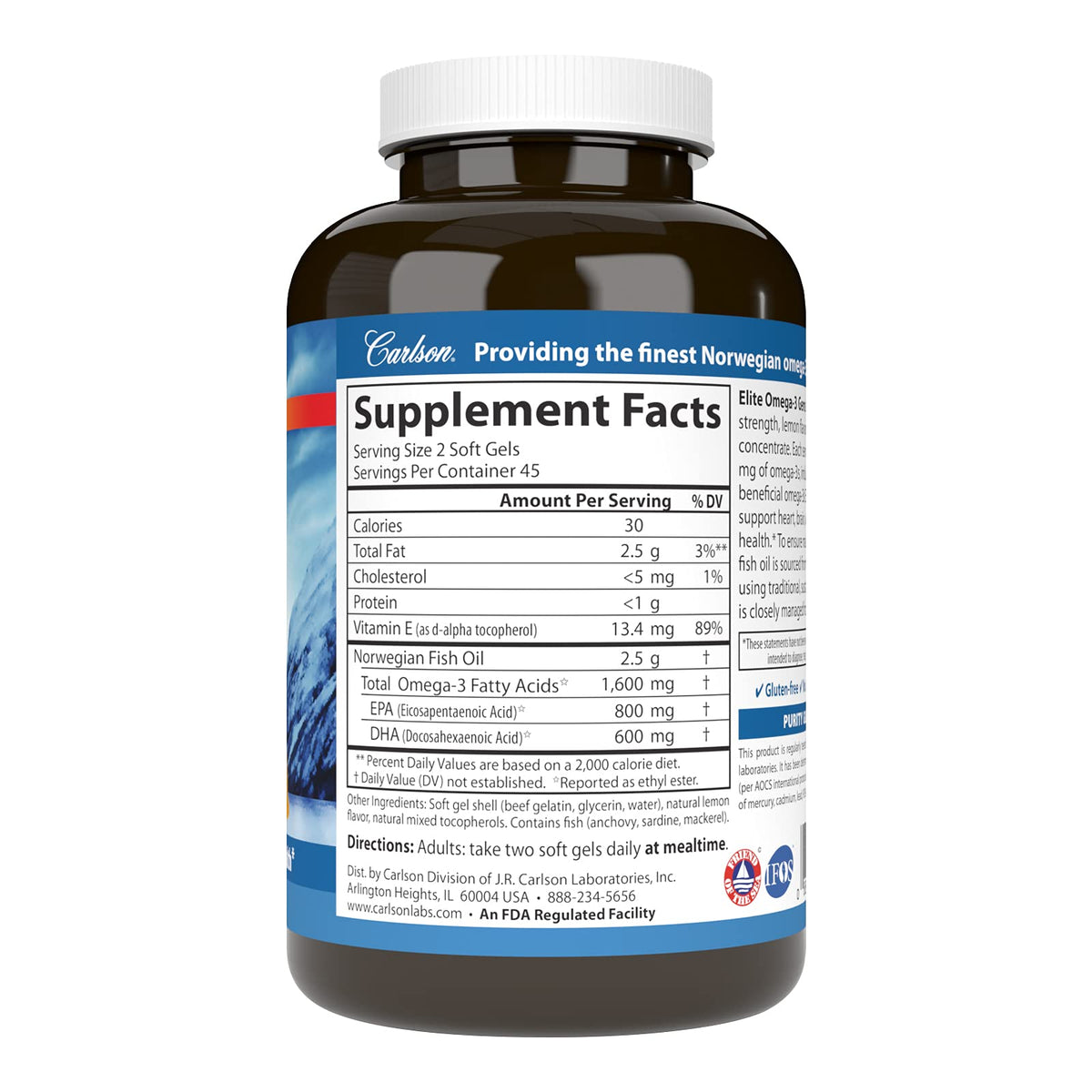 Omega-3 1600mg Soft Gels 90 Count I305