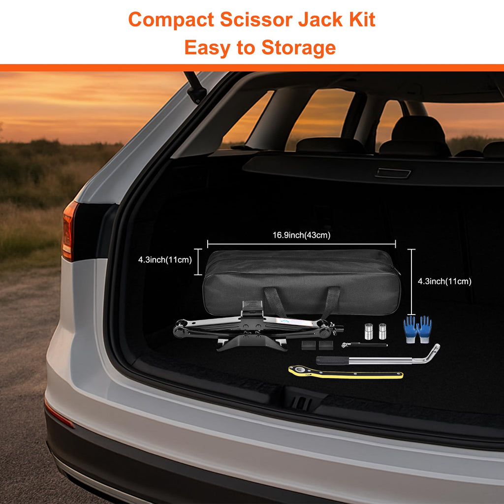 3T Scissor Jack Car Tire Changing Kit W573