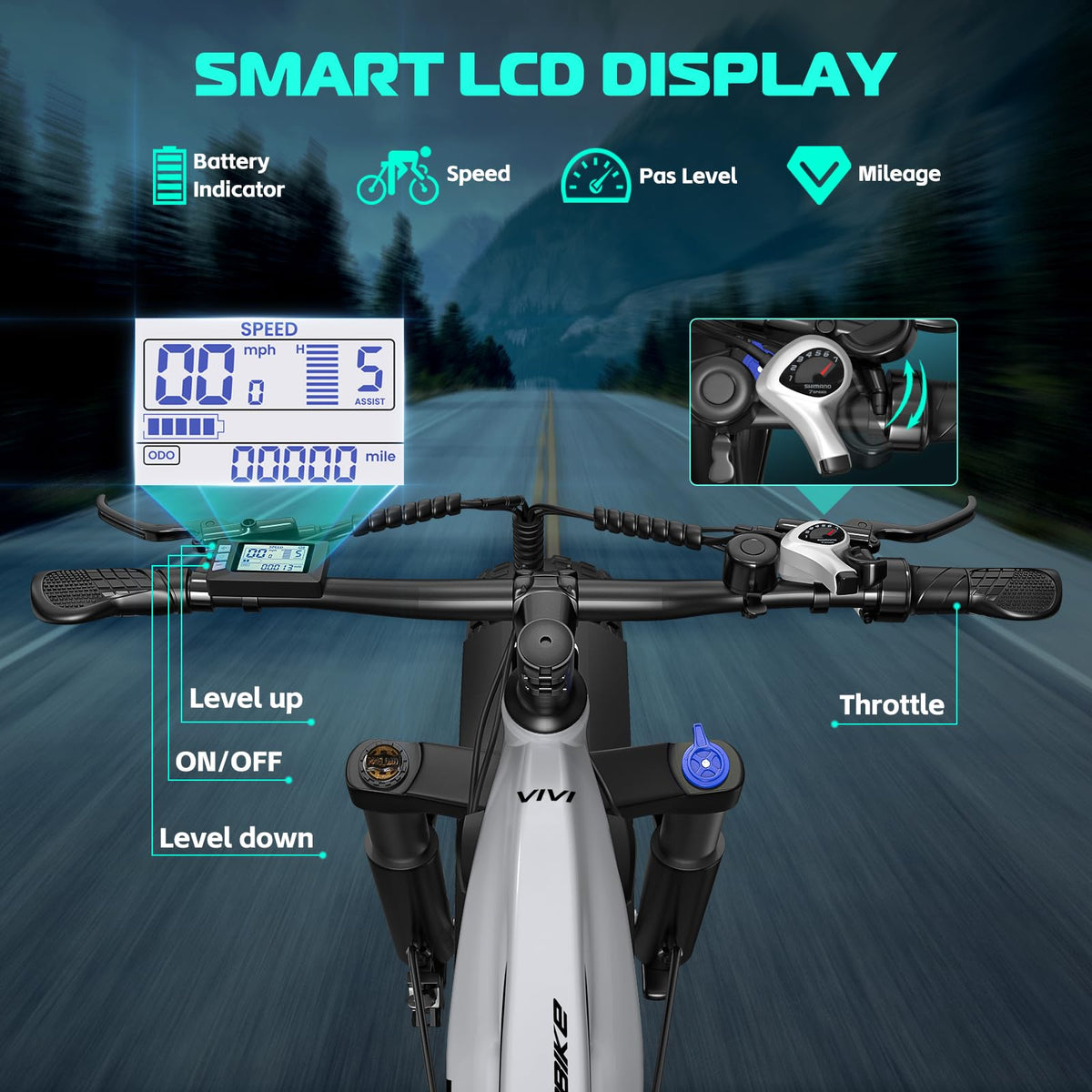 Electric Bike 26 x 4.0 Fat Tire 1500W Peak Motor Z980148