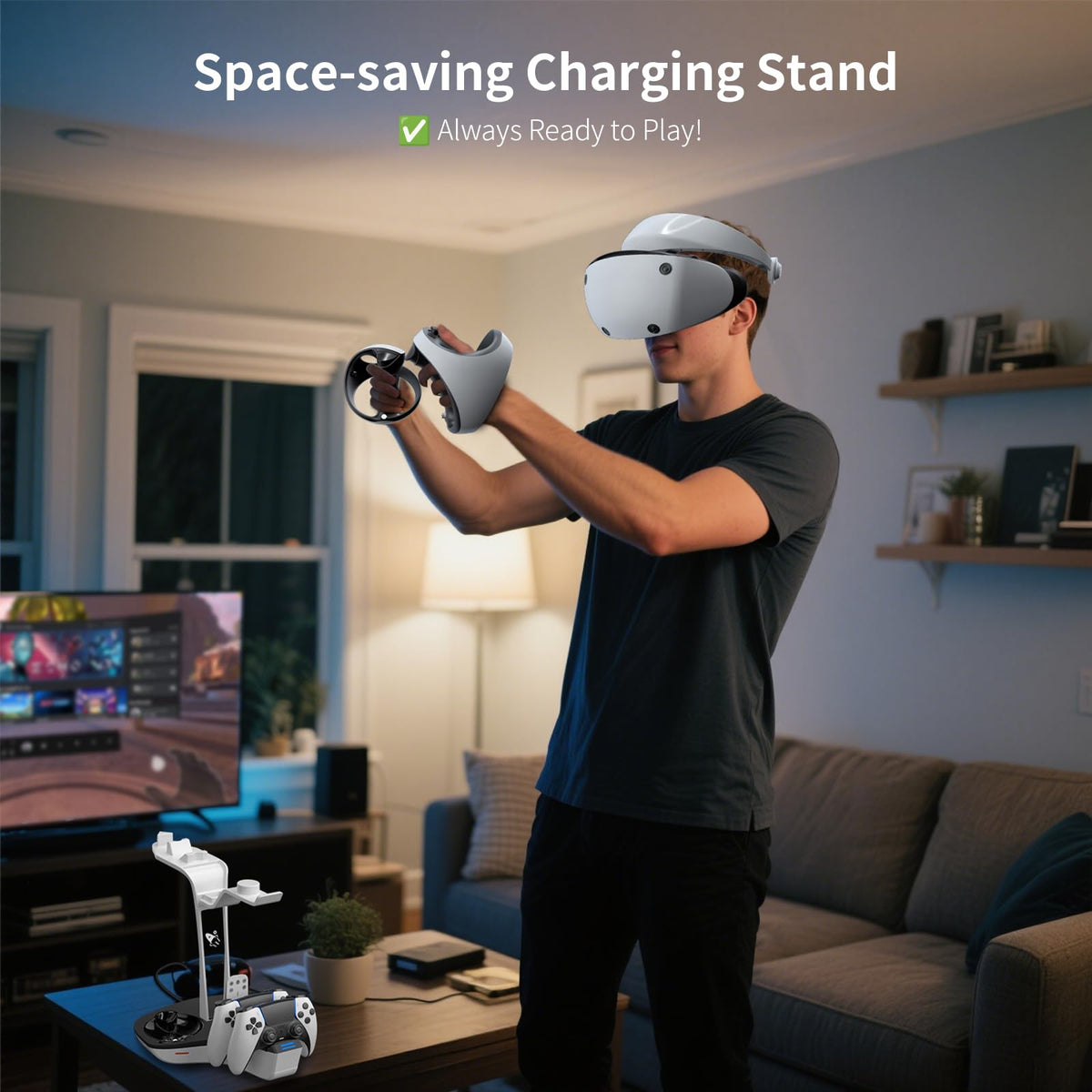 Dual Charging Station for PS5 and VR2 Controllers B189272
