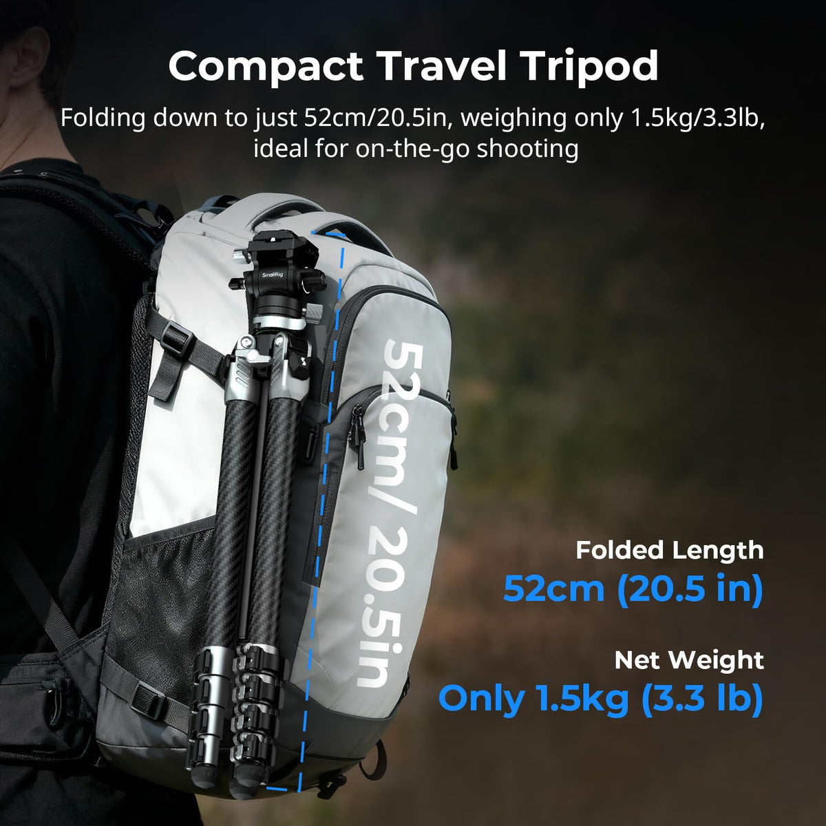 Carbon Fiber Video Tripod with Fluid Head N671