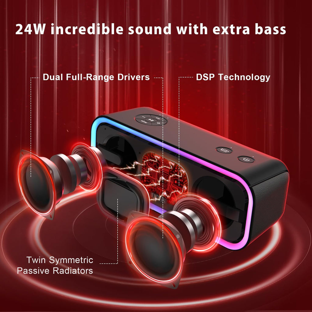 Bluetooth Speaker 24W Stereo V8416