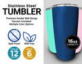 16 oz Insulated Stainless Steel Tumblers 2 Pack Black J675