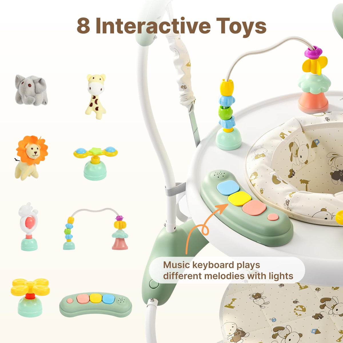Green 3-in-1 Baby Jumper Activity Center H40531