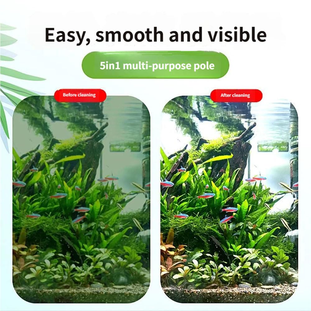 5 in 1 Aquarium Cleaning Tool Kit with Extension Handle C345161