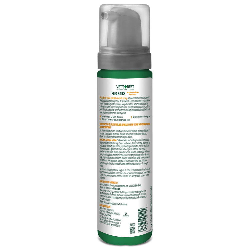 Waterless Flea & Tick Bath for Dogs 8 oz V107