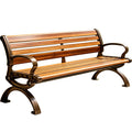 70" Aluminum Alloy Outdoor Bench with Armrest G507602