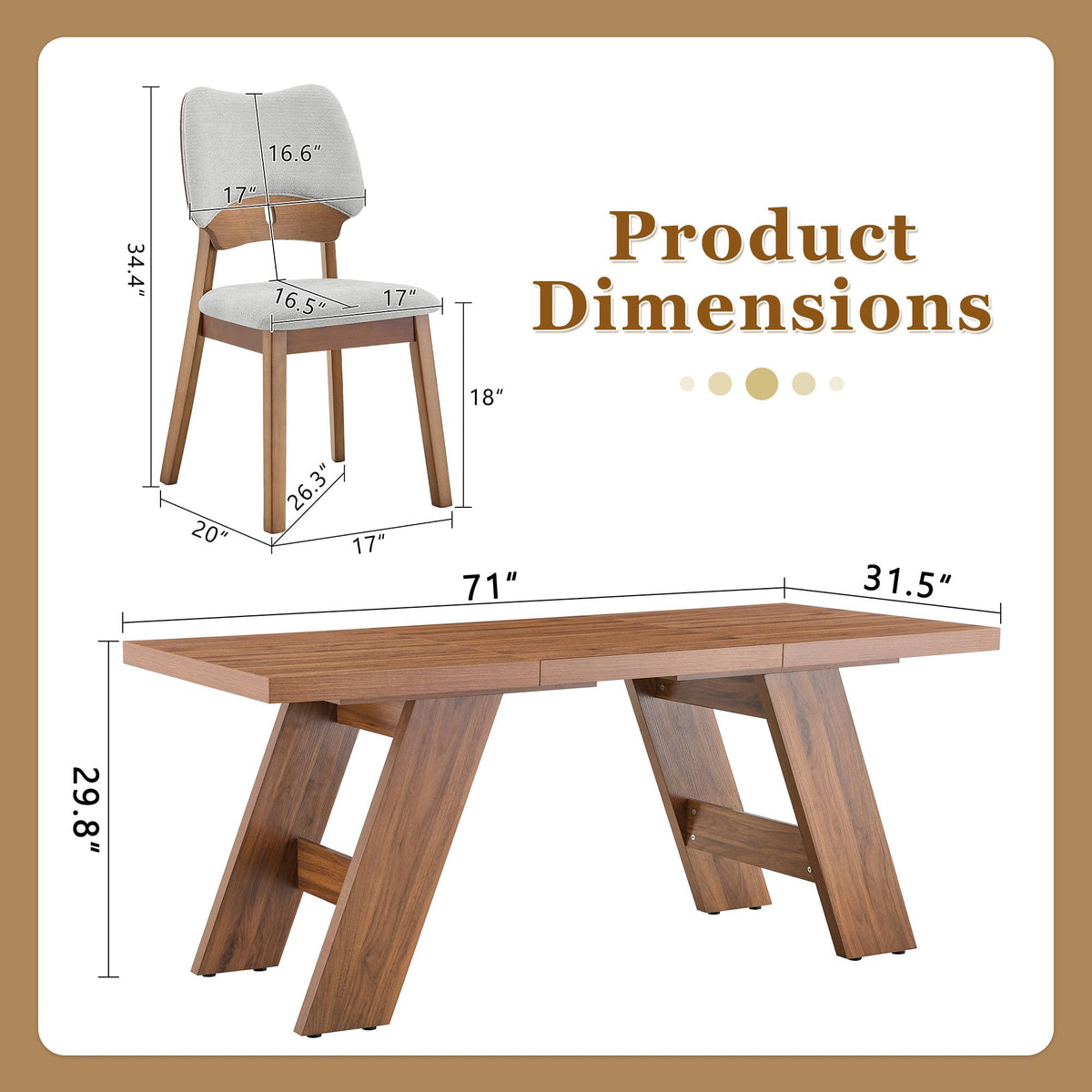 Dining Table Set for 8 H5572