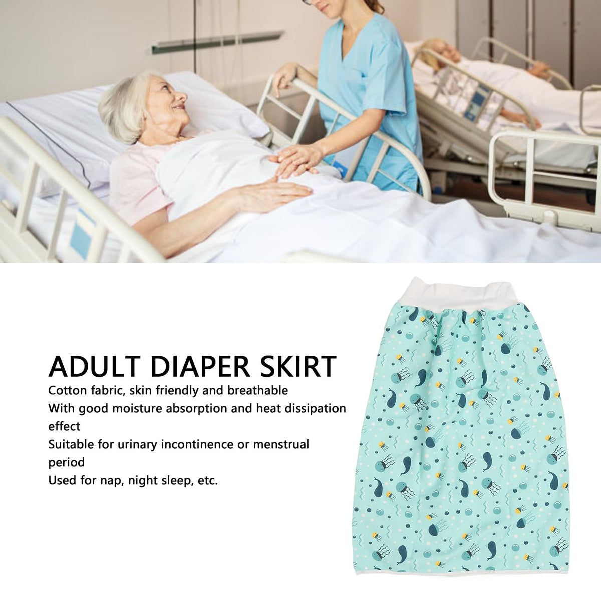 Washable Cotton Reusable Incontinence Bed Pad XL C917