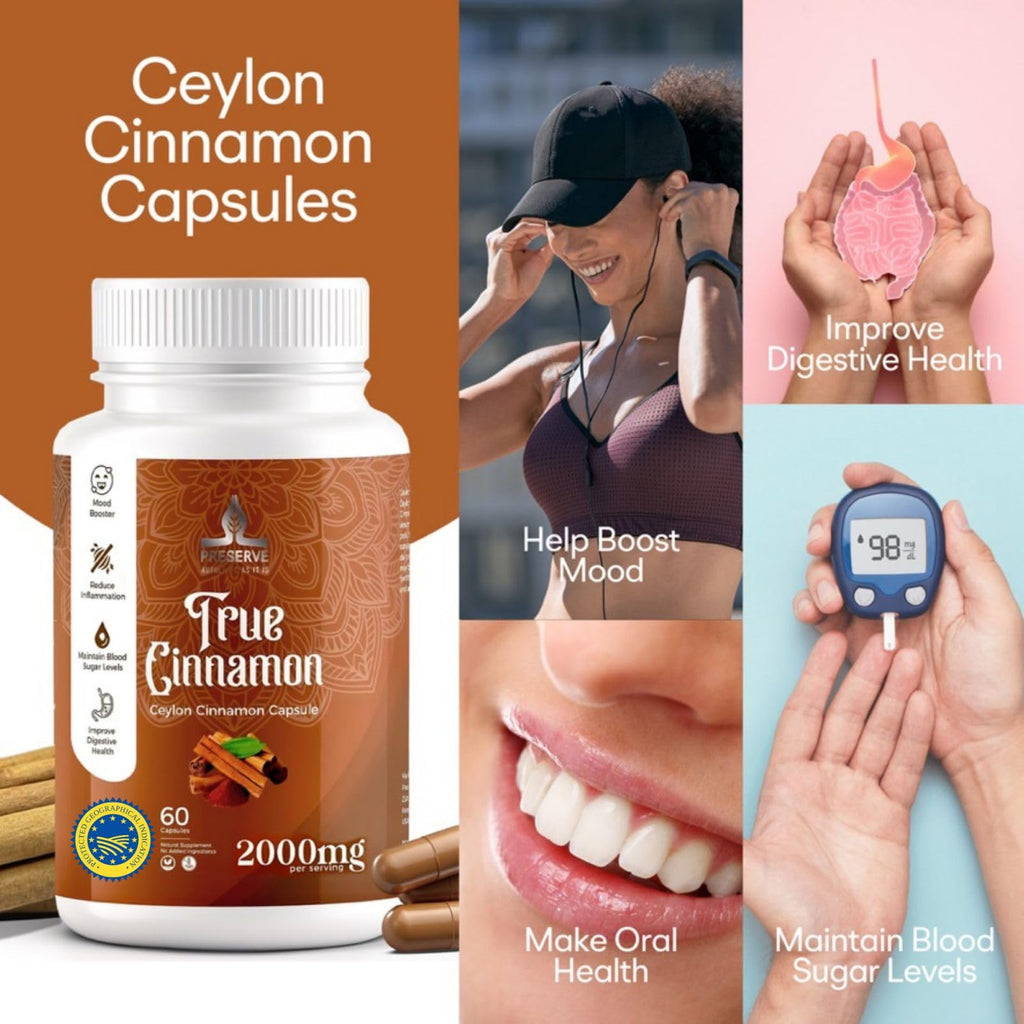 Pure Ceylon Cinnamon Capsules, 2,000mg, Non-GMO, Gluten-Free B360927