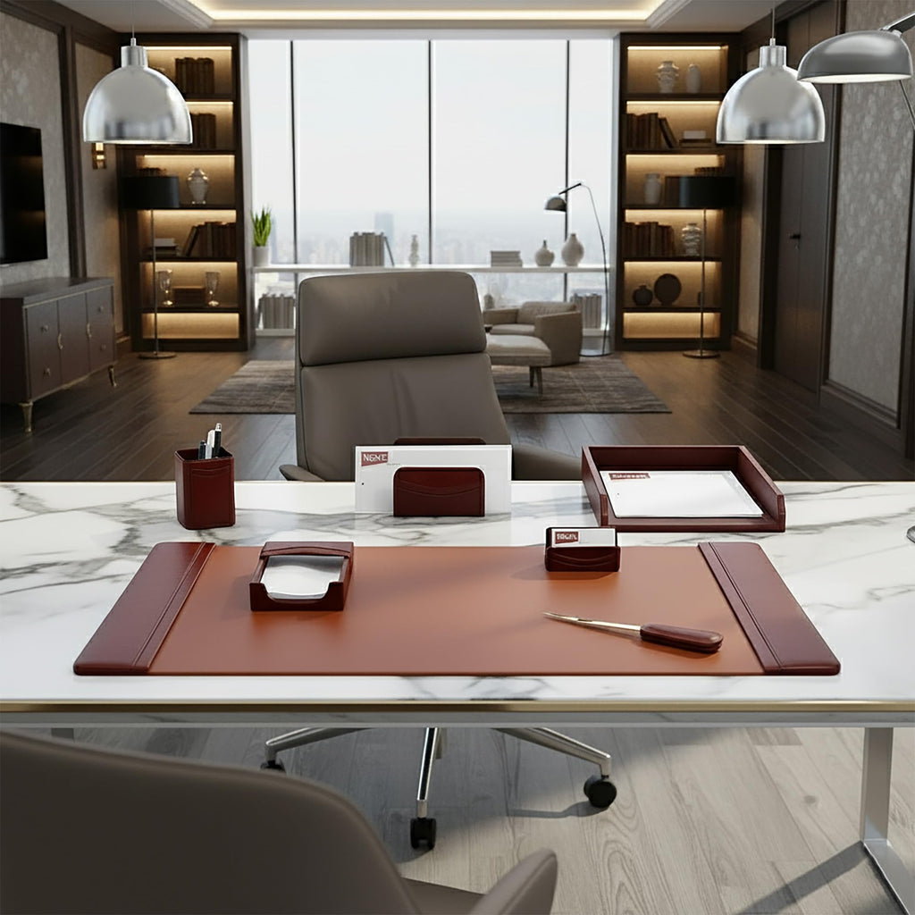 Leather 7-Piece Desk Set T627620