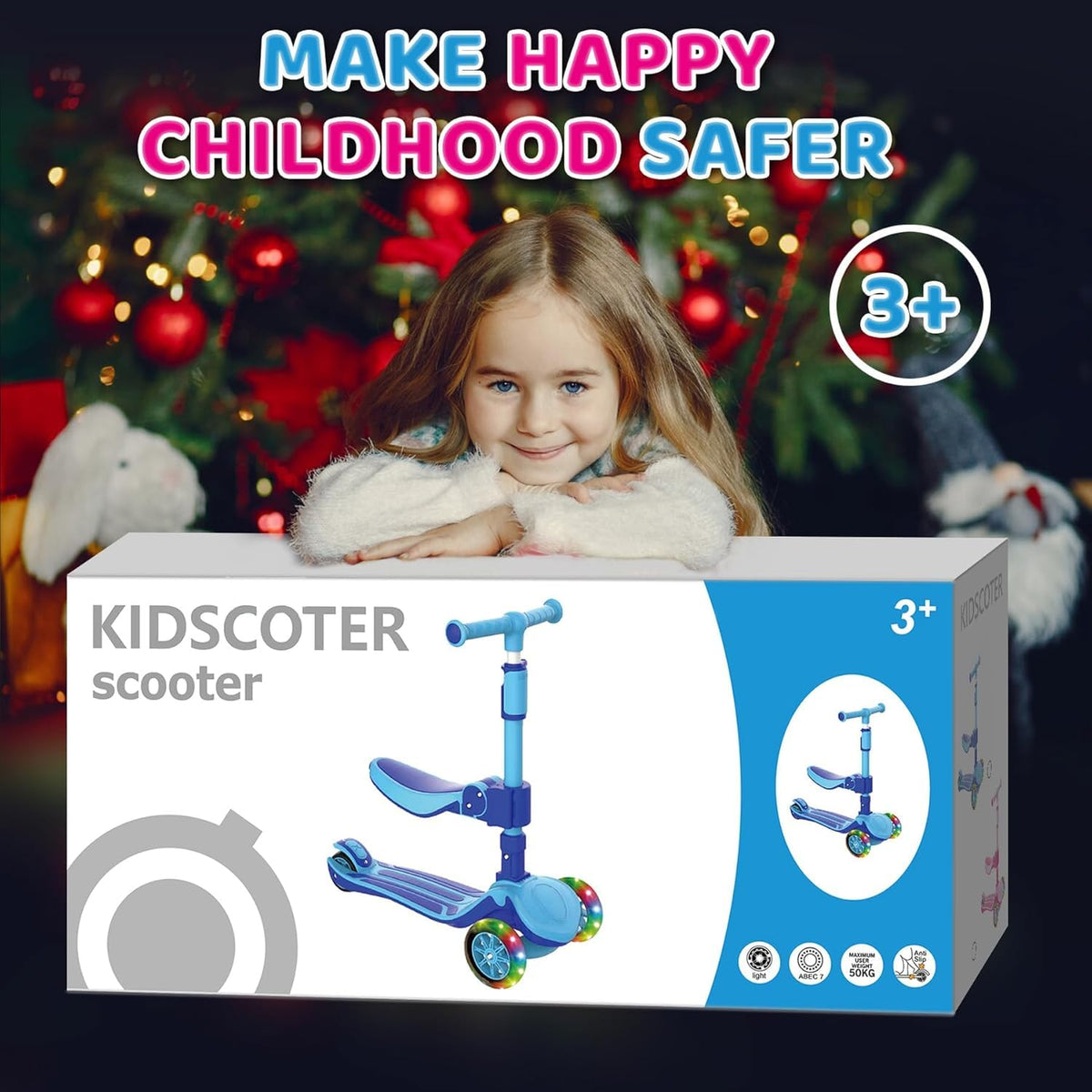 3 Wheel Foldable Kids Scooter with Seat I577