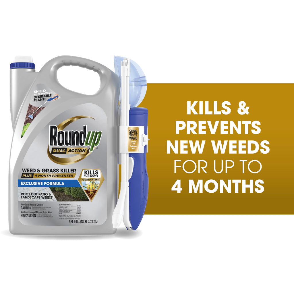 Dual Action Weed & Grass Killer with Wand, 1 gal. C619932