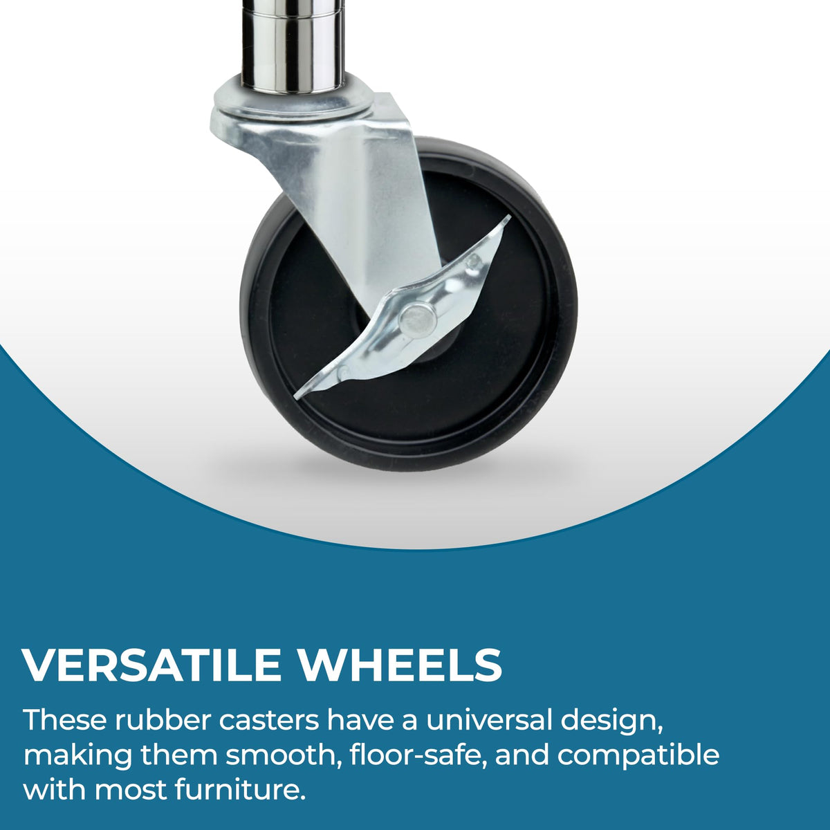 Black Set of Four Caster Roller Wheels A868016