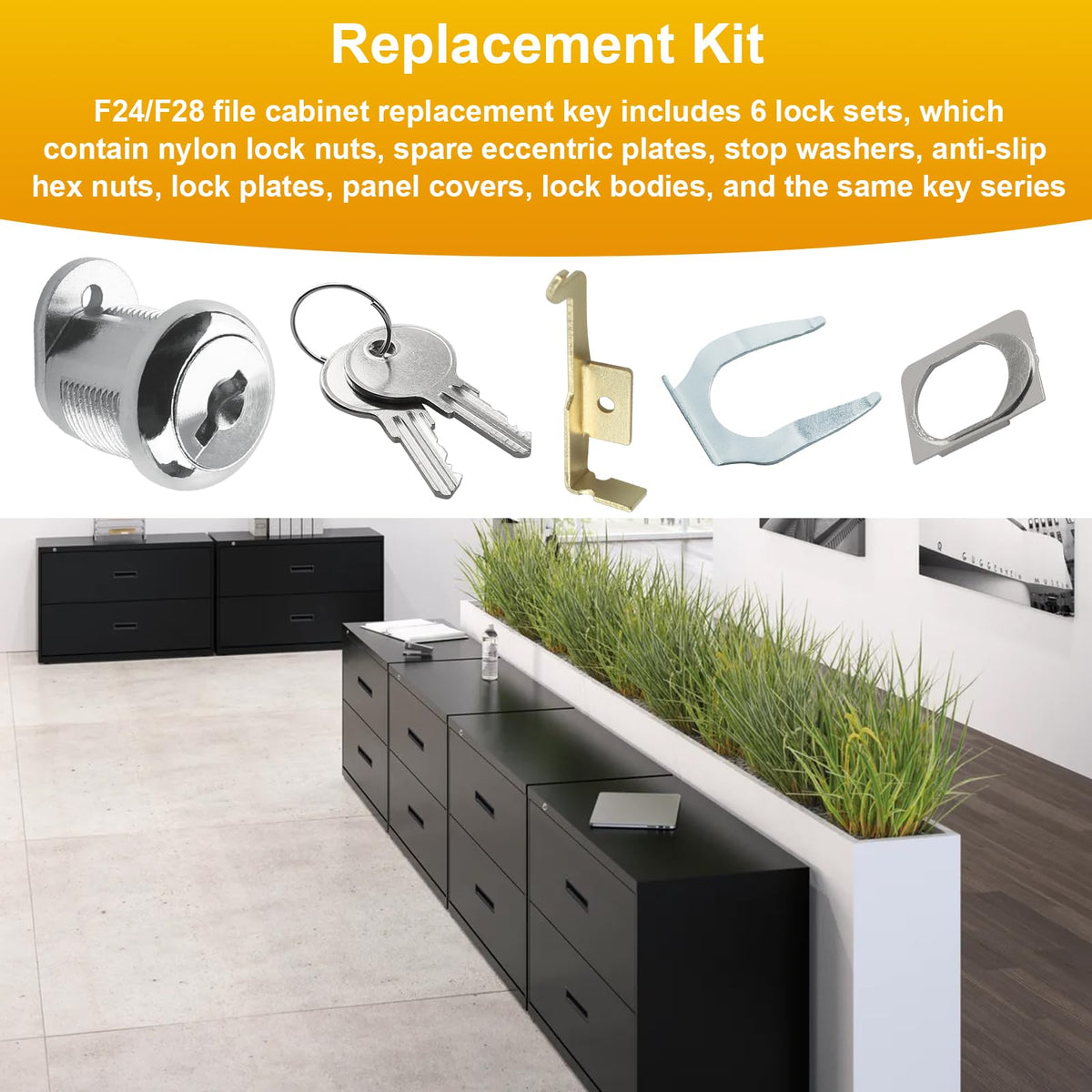 File Cabinet Lock Replacement Kit Z44374