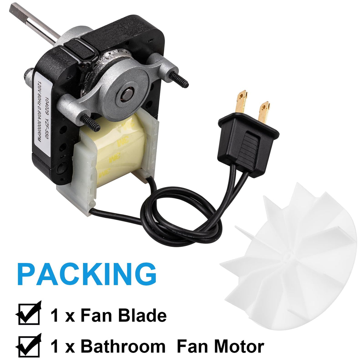 120V 50CFM Bathroom Exhaust Fan Motor with Blower Wheel R746387
