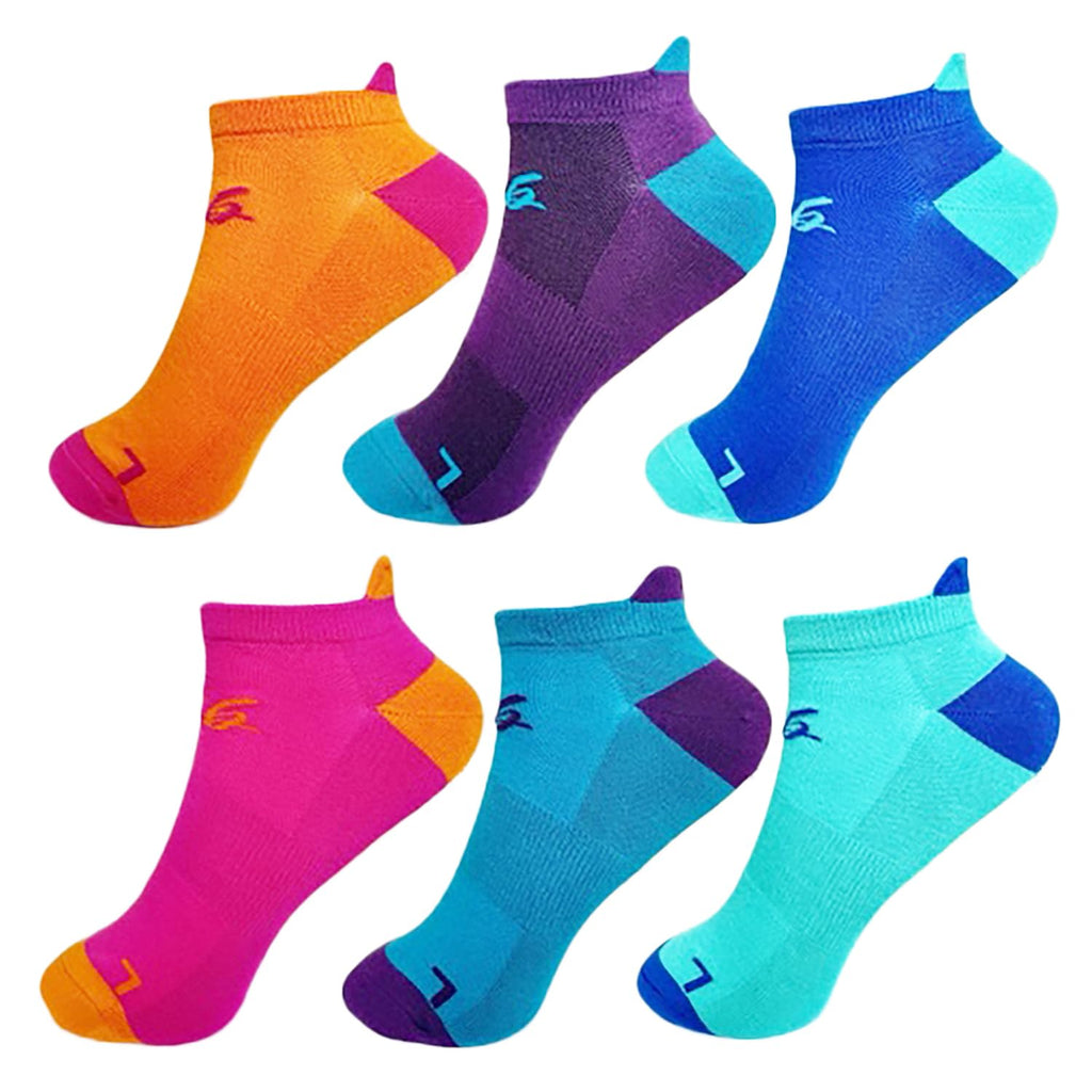 Bamboo Low Cut Running Socks for Women, Size 5-10, Pack of 6 Pairs R481