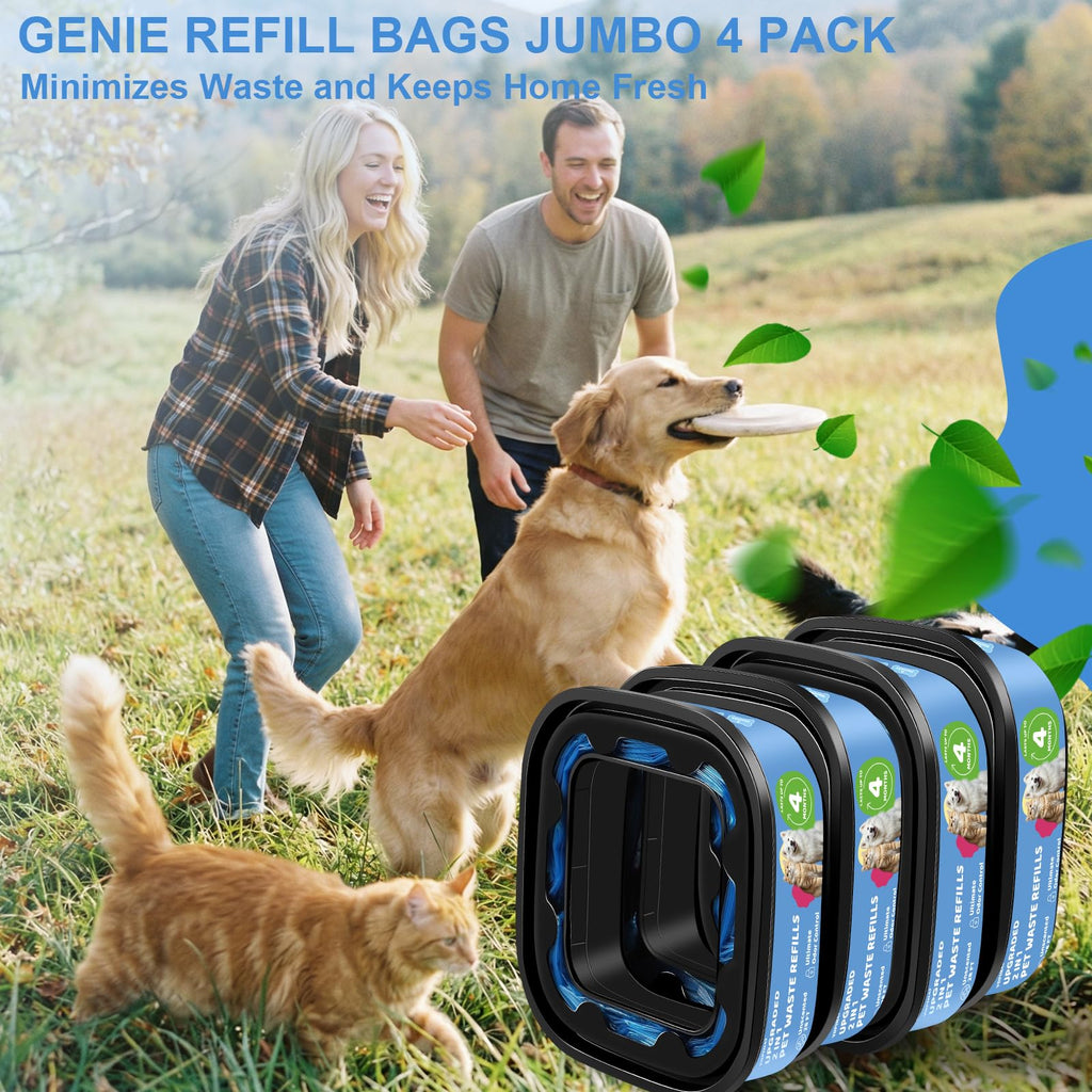 Dog Cat Poop Litter Bags 4 Pack Refill Bags E350431
