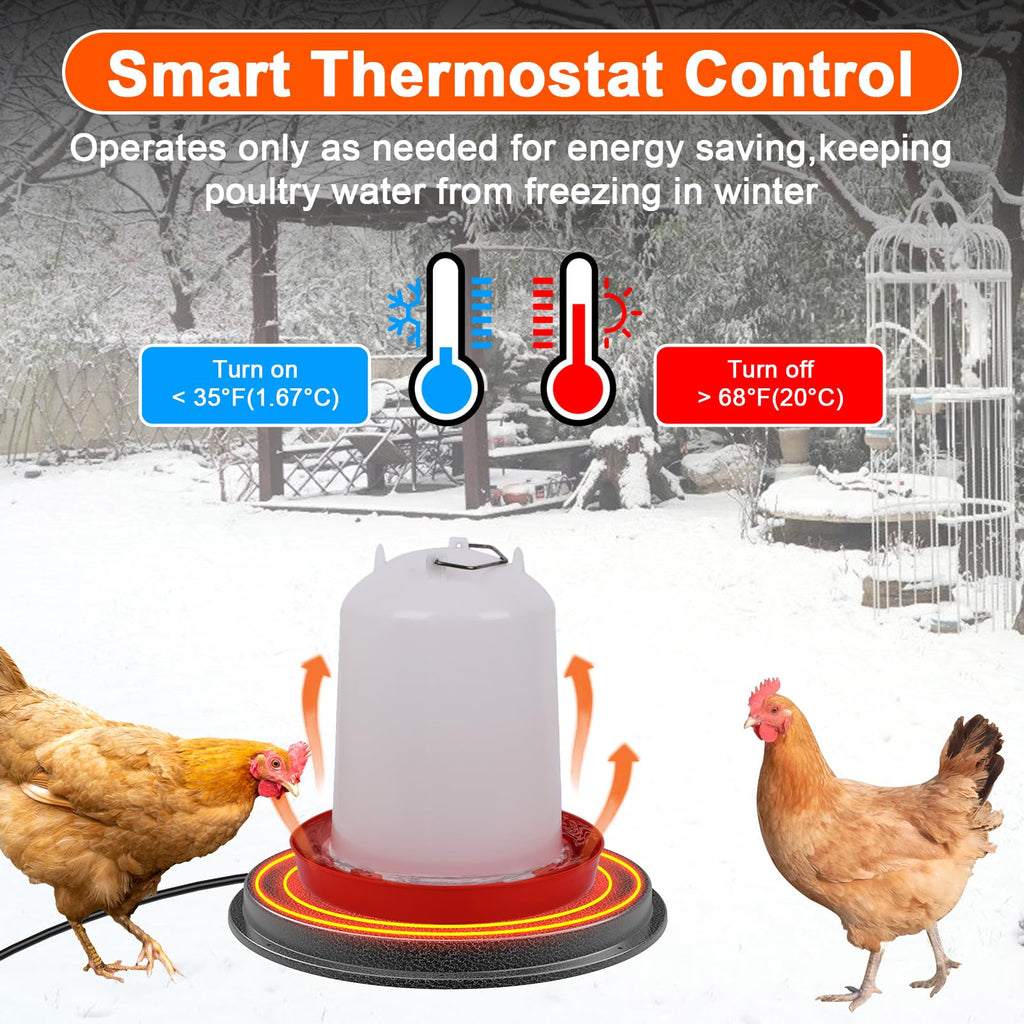 Metal Chicken Water Heater with Thermostat M453