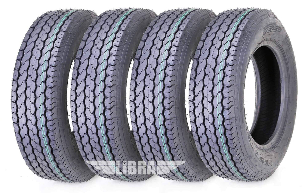 4 Premium Trailer Tires ST 205/75D15 Deep Tread A638
