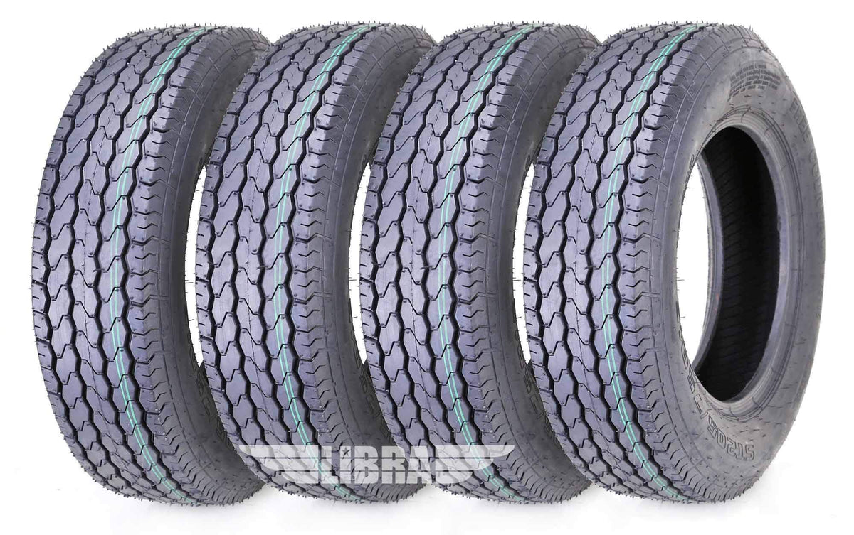 4 Premium Trailer Tires ST 205/75D15 Deep Tread A638