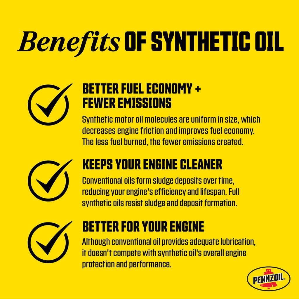 Full Synthetic 5W-30 High Mileage Motor Oil 1-Quart G629