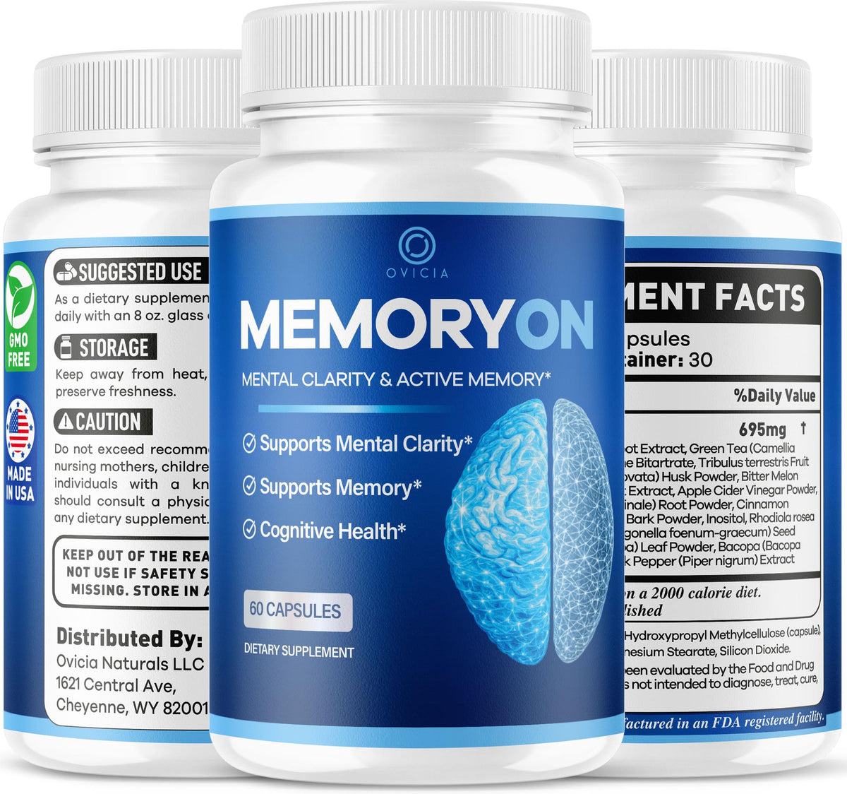 60 Capsules Brain Support Pills O605