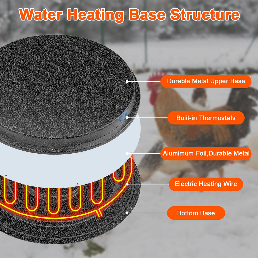 Metal Chicken Water Heater with Thermostat M453