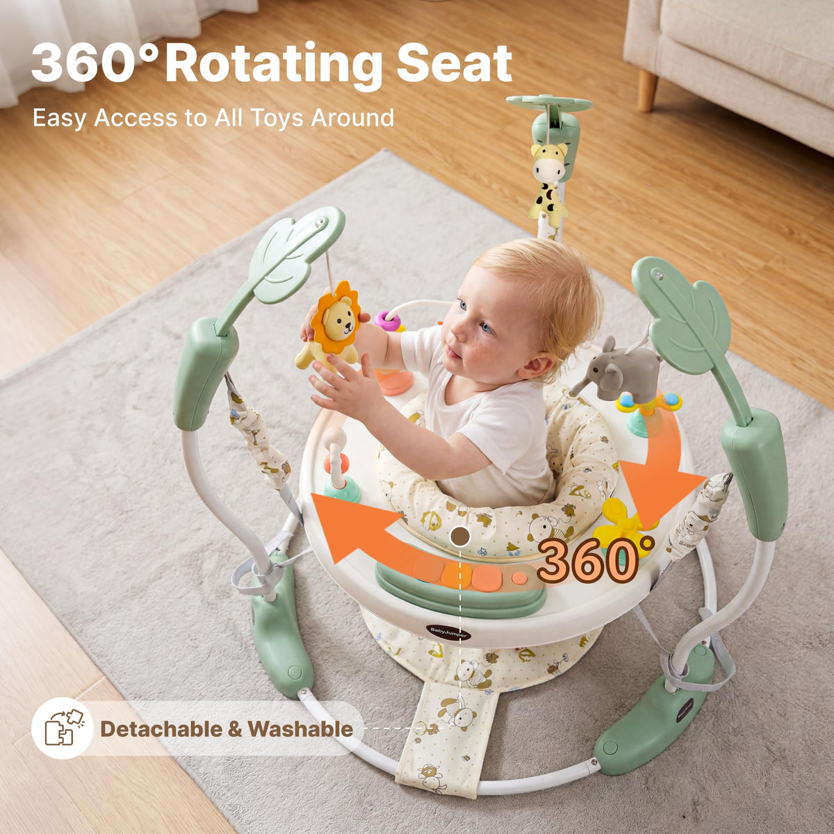 Green 3-in-1 Baby Jumper Activity Center H40531