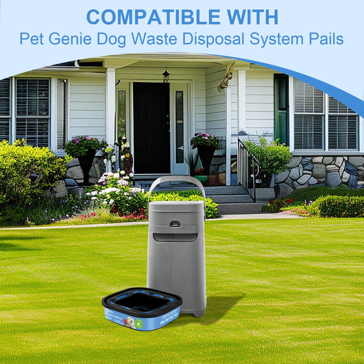 Dog Cat Poop Litter Bags 4 Pack Refill Bags E350431