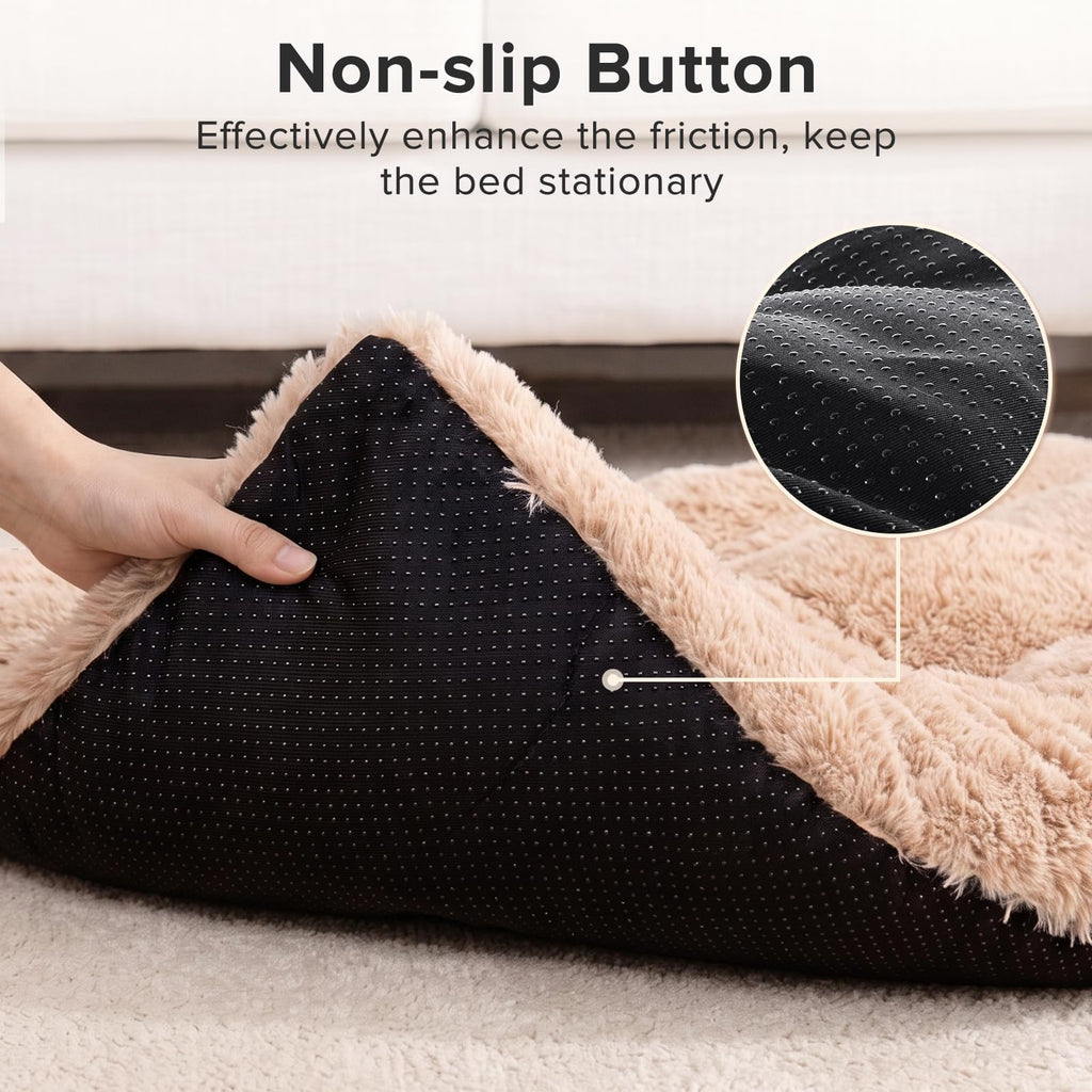 Large Washable Plush Dog Bed Crate Pad Z4358