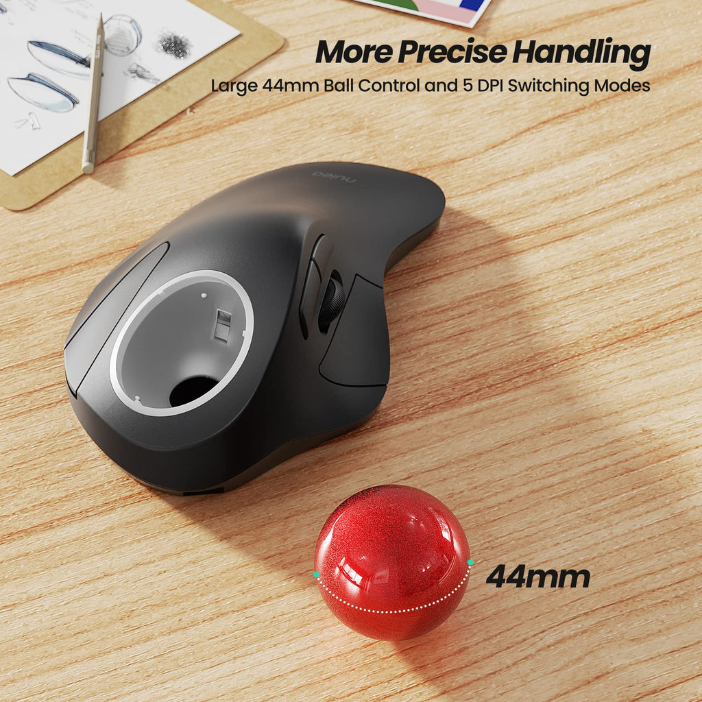 Wireless Ergonomic RGB Trackball Mouse R8265