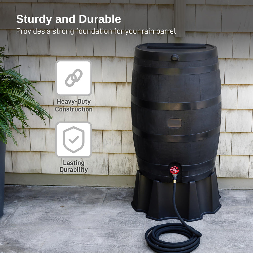 50-Gallon Black Rain Barrel Stand L4535