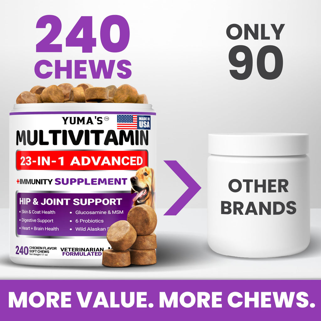 Dog Multivitamin with Glucosamine, 240 Treats Z967491