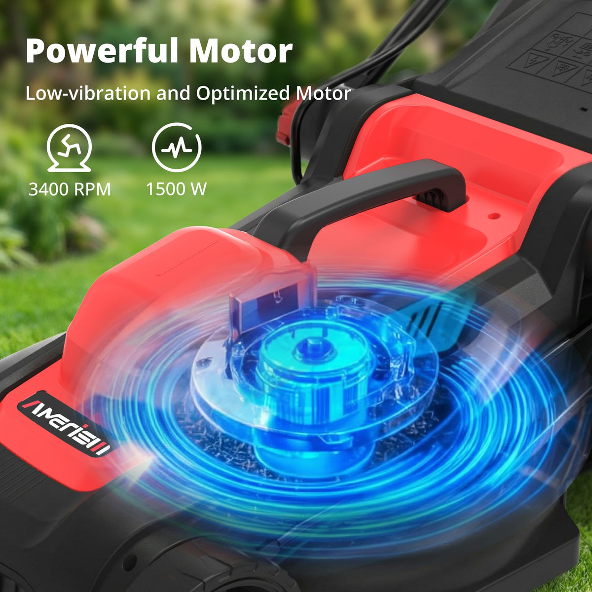 14" 2IN1 Corded Electric Lawn Mower with 10-Gallon Collection Bag S421