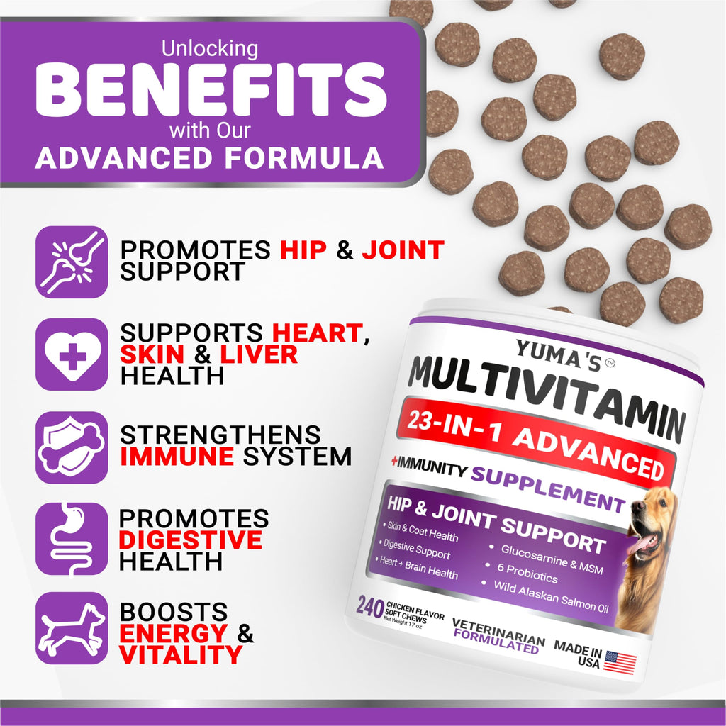 Dog Multivitamin with Glucosamine, 240 Treats Z967491